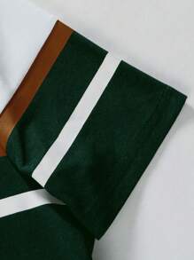 Manfinity Homme Men's Polo Shirt, Minimalist, Suitable For Summer - Green - View 3