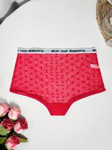 Set de 3 bragas hipster con borde de malla con forma de corazón para mujeres - Multicolor - Ver 5