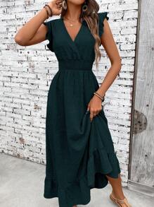 SHEIN Clasi Abito lungo da donna casuale e minimale, con vita stretta