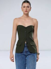 Aveloria Modichic Elegant Sweetheart Neck Ruffle Trim Asymmetric Hem Camisole Top For Women, Suitable For Work