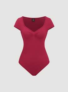 Sweetra 1 pieza Body de moda minimalista apropiado para el verano