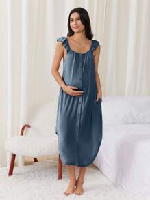 SHEIN Hebammen Krankenhauskleid für Geburt und Entbindung