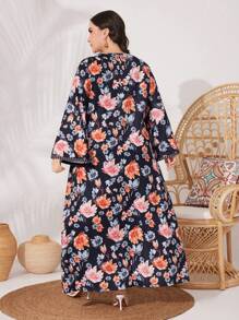 Al Najma Váy Maxi Tay Dài Abaya Cỡ Lớn, Tối Giản & Thời Trang Cho Mùa Hè - Nhiều màu - Xem 2