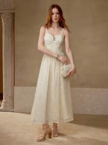 MOTF PREMIUM FLOWY GATHERED CAMI DRESS - Apricot - View 2