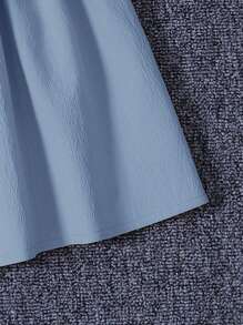 Tween Girls' Simple Solid Color Sleeveless Dress, Fashionable For Summer - Blue - View 6