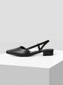 MOTF PREMIUM SQUARE TOE SLINGBACK FLATS - Black - View 4
