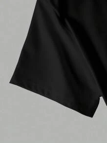 Camiseta Casual de Manga Curta com Estampa de Olho Feminina, Primavera/Verão - Preto e Branco - Visão 3