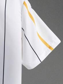 Manfinity Homme Set da 2 pezzi di camicia e pantaloncini casual da uomo, stile minimale adatto per l'estate