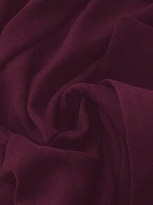 SHEIN LUNE Women Short Blazer With Lining, Casual Autumn/Winter Jacket - Burgundy - View 3