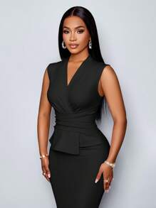 SOLERSUN 夏季服装 夏季服装 女士演唱会服装 狂欢服装 节日度假服装 女士商务休闲装 女士海滩装 女士度假服装 女士办公室服装 复古风格女士通勤商务优雅性感情人节婚礼季派对音乐节复古风格不对称腰部设计粉色包臀中长连衣裙 女士办公室服装 简约秋季女装 冬季女装 返校节礼服 女士感恩节服装 返校服 教师服装 - 黑色 - 查看 3