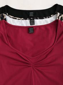 Sweetra 1 pieza Body de moda minimalista apropiado para el verano