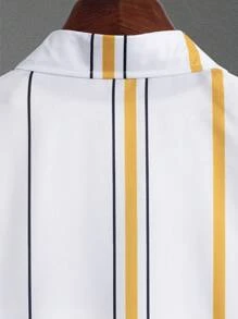 Manfinity Homme Set da 2 pezzi di camicia e pantaloncini casual da uomo, stile minimale adatto per l'estate