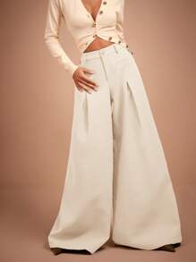 COSMINA Women's Simple Solid Color Suit Pants, Fashionable For Summer - Apricot - View 7