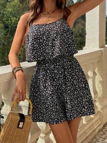 Breezaya Women's Simple & Fashion Jumpsuit With Spaghetti Straps, Suitable For Summer