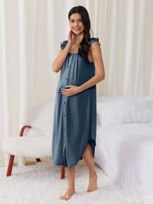 SHEIN Hebammen Krankenhauskleid für Geburt und Entbindung