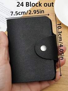 1 szt. Unisex Bank Card Bag z 24/26 plastikowymi wkładkami z guzikami, antykradzieżowa i antymagnetyczna torba do przechowywania certyfikatów bankowych, smukły portfel kieszonkowy, organizer na karty identyfikacyjne, wizytówki, łatwe sortowanie i oddzielanie różnych kart bankowych, karty VIP (dostępne w wielu kolorach), Boho Vibes - Czarne - Zobacz 6
