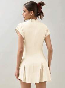 COSMINA Ladies' Plain And Simple Daily Wear, Wrinkle Shirt - Apricot - View 2