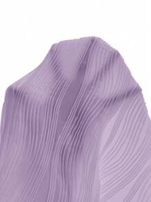 Poéselle Summer Simple Textured Button Front T-Shirt - Mauve Purple - View 7