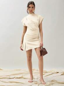 COSMINA Ladies' Plain And Simple Daily Wear, Wrinkle Shirt - Apricot - View 3