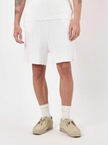 SUMWON Cable Knit Polo Co-Ord Set Summer Retro Tennis Style Short Sleeve Knitted Two-Piece Leisure Athletic Vacation Resort Wear Preppy Sports Casual Outfit