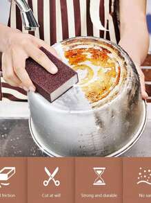 2/4pcs Magic Sponge Eraser Carborundum Removing Rust Cleaning Brush Descaling Clean Rub,Kitchen,Bathroom,Home,Household Suppliers