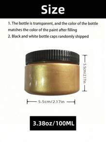 3.38盎司/100毫升金色金属丙烯颜料，防水不褪色，适用于雕像着色、DIY手绘、服装彩绘、涂鸦等。返校季必备，学习用品，经久耐用，易于使用，可作为礼物赠送，用途广泛。 - 金色 - 查看 3