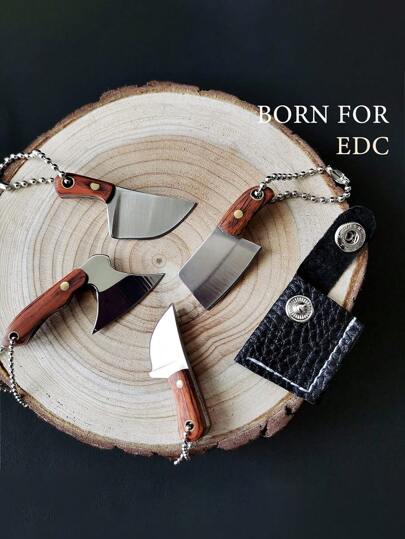 4PCS Keychain Small Kitchen Knife Mini Knife Gift Knife Express Knife Portable Knife Key Knife Non-Folding Knife Pendant Accessories