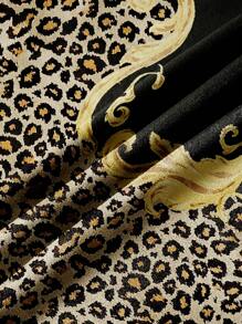 SHEIN Women's Regular Crew Neck Digital Print Blouse - White - View 3