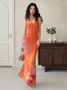 EastFlair Women's Extra Long Sleeveless Dress, Minimalist Fashion Style Suitable For Summer