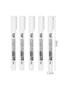 1 PC/5 PCS/12PCS Not Erasable White Chalk Markers Chalk Pens - White Marker Pen For Blackboard, Chalkboards, Windows, Glass, Bistro, Signs Back To School - White - View 2