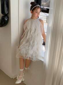 DAZY 青少年女孩秋季连衣裙，返校服装 - 銀色 - 查看 6