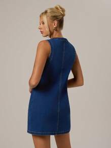 Forever 21 Vestido de mezclilla para mujer, minimalista y a la moda, apropiado para el verano