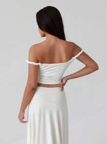 Roylia Stylish New Design Twist Cutout Sexy Sleeveless Top For Women - Apricot - View 2