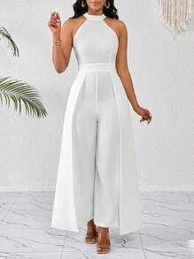 SHEIN Lady Spring/Summer Elegant White Vacation Outfits Woman Summer Outfits For Women Bodysuits For Women Birthday Dresses For Women Wedding Business Casual Woman Vacation Holiday Wedding Guest Dress Women Women Jumpsuit