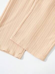 SHEIN Vintaside Kids 女童休闲宽松阔腿裤三件装，春秋季穿着舒适，适合学校、校园、学院等场合，秋冬季时尚百搭。 - 彩色 - 查看 4