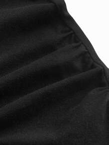 Modmama T-shirt de maternité ajusté à manches courtes avec imprimé lettre et empreinte de pied, mélange de coton