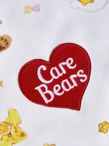 SHEIN X Care Bears Mũ khăn lau tóc thấm hút hai lớp in hình gấu hoạt hình dễ thương, quà tặng, dùng cho phòng tắm gia đình, khăn lau tóc mùa hè - Nhiều màu - Xem 9
