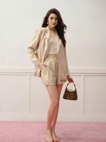 MOTF PREMIUM 亚麻单扣系腰带西服