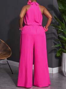 Slaydiva 2025 Nuevos Pantalones morado rojo de talla grande para mujer, de uso casual, sencillos, versátiles y apropiados para el trabajo, sin mangas y con solapa