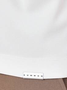 SUMWON Summer Casual Oversized T-Shirt Perfect For Streetwear Urban Fashion Athletic Leisure Lightweight Comfort Fit Short Sleeve Crew Neck Premium Basic Essential - White - View 5