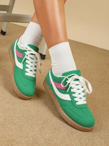 CUCCOO EASI 2024 Spring Women Vintage Casual Sneakers, Versatile Flat Small White Shoes Tainers