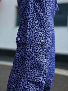 Manfinity EMRG Men's Casual Leopard Print Loose Fit Cargo Pants - Multicolor - View 8