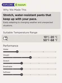OutZeal Damesbroek met ritsvak, casual outdoorbroek met knopen voor wandelen