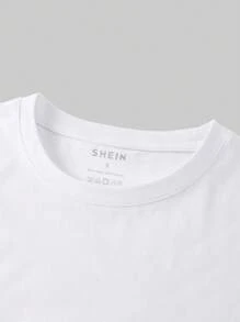 INAWLY Women Solid Crew Neck Casual Loose Fit Short Sleeve T-Shirt - Multicolor - View 3