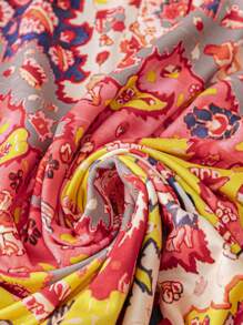 SHEIN LUNE 大码无袖圆领印花背心，适合夏季休闲外出图案 T 恤女式上衣