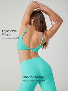 GLOWMODE FeatherFit™ Knoop Going Anywhere Twisted Backless Tank Top Lichte ondersteuning Lage impact Yoga Dagelijks