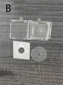 迷你 CD 盒 光盘播放器 钥匙圈 钥匙链 吊坠链 返校 - 無色 - 查看 4