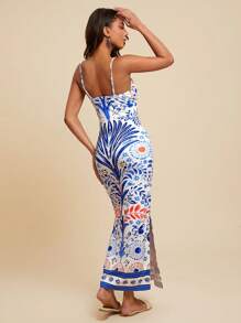 Travachic Women's Floral Print Long Strap Dress For Vacation,Spring&Summer,Summer Outfits For Women,Beach Outfits For Woman,Women,Spring Break,Concert Outfit Women,Boho,Rave Outfits,Tropical Vacation, Festival,Romantic Summer Dresses For Women, Boho Dresses For Women ,Tropical Dresses For Women, Women Dresses Vacation, New Arrivals Women Dress