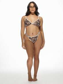 MISSGUIDED PLUS x Playboy Bộ đồ lót hai mảnh họa tiết động vật sang trọng có viền ren Bộ quần lót bralette cỡ lớn Quà tặng ngày lễ Trang phục thoải mái buổi tối cho dịp đặc biệt - Nhiều màu - Xem 4