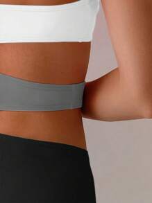 1pc Women's Contrast Color Shoulder One-Piece Swimsuit For Summer Beach Vacation - Multicolor - View 4